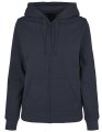 Dames Hooded Sweater Build Your Brand Basic Full Zip Navy